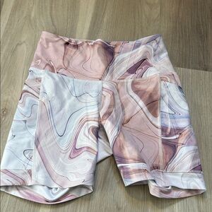 Old Navy Active Go Dry Orange Bike Swirl Pattern Shorts